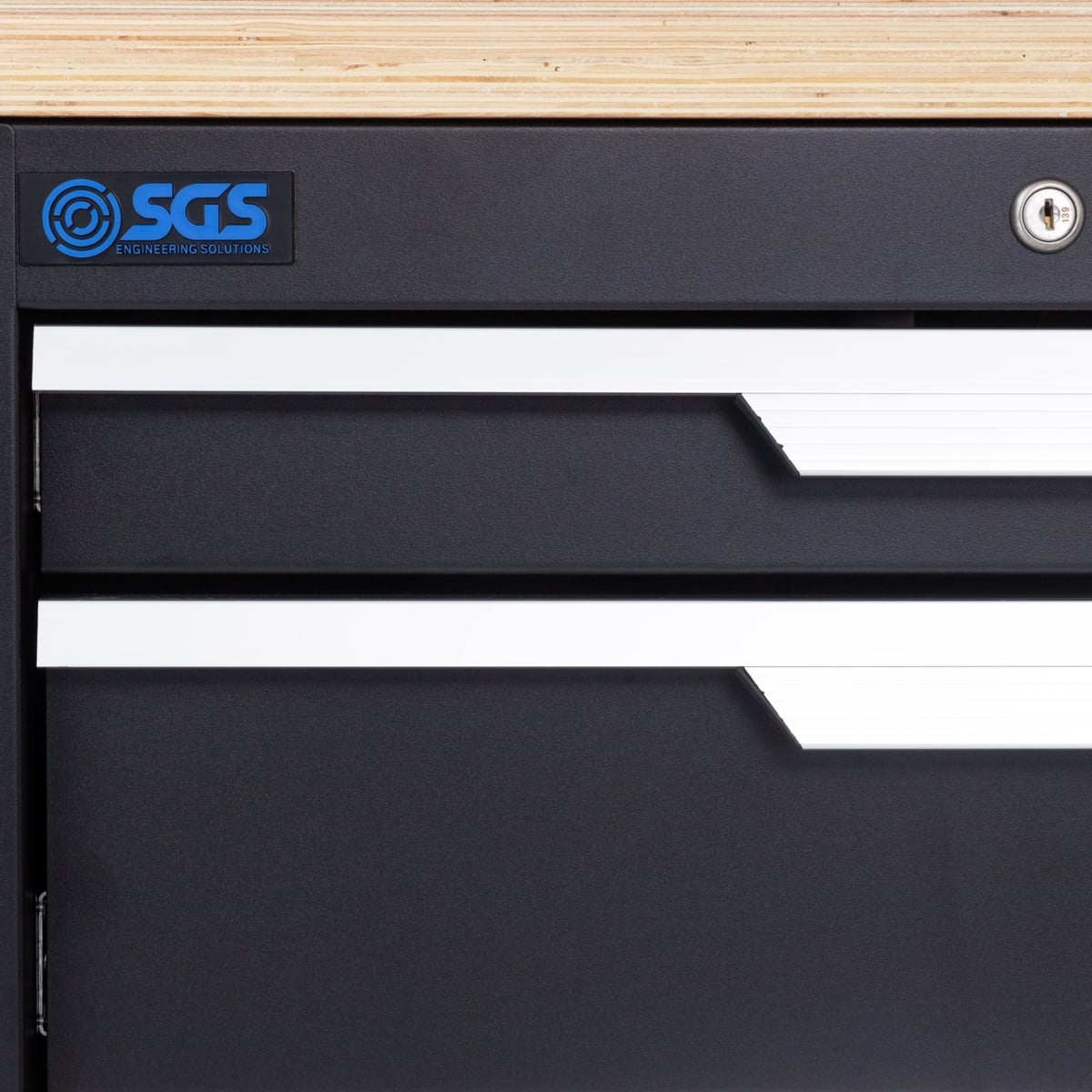 SGS 7pc Modular Garage Storage | 5 Drawers | Plywood Worktop | Floor Cabinet | 2x Upper Cabinets | Tall Double Cabinet